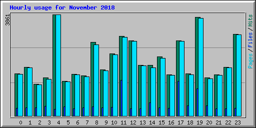 Hourly usage for November 2018