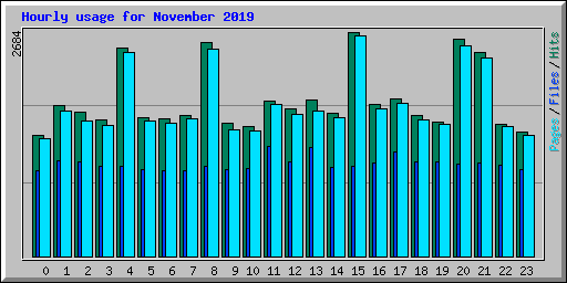 Hourly usage for November 2019