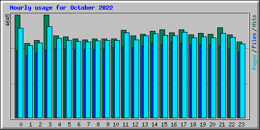 Hourly usage for October 2022