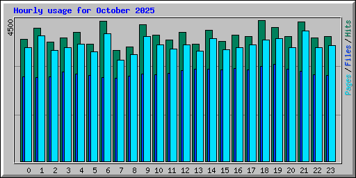 Hourly usage for October 2025