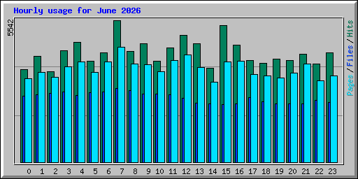 Hourly usage for June 2026